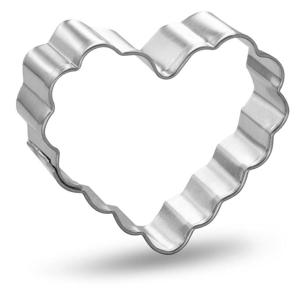 CookieCutter.com - Vendita all'ingrosso Stampi per biscotti - Tagliabiscotti a forma di cuore mini scanalato 1,5 pollici M1871