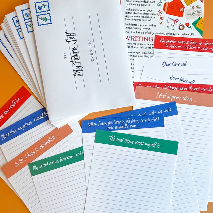 The Paxton Press - Venta al por mayor Conjunto de papelería y tarjetas - Kit de Escritura de Cartas para mi Yo Futuro1