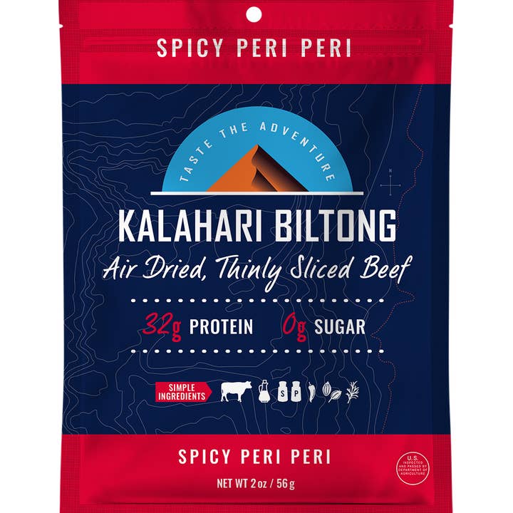 Stryve Foods, LLC - Wholesale Jerky - Kalahari Biltong Spicy Peri Peri - 2oz