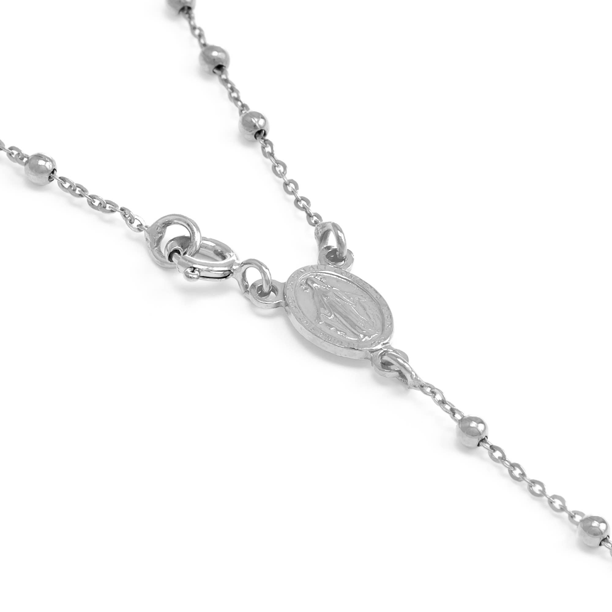 FIRENZE ARTEGIANI - Wholesale Pendant/Charm Necklace - Rosary Necklace with 925 Sterling Silver with silver beads6
