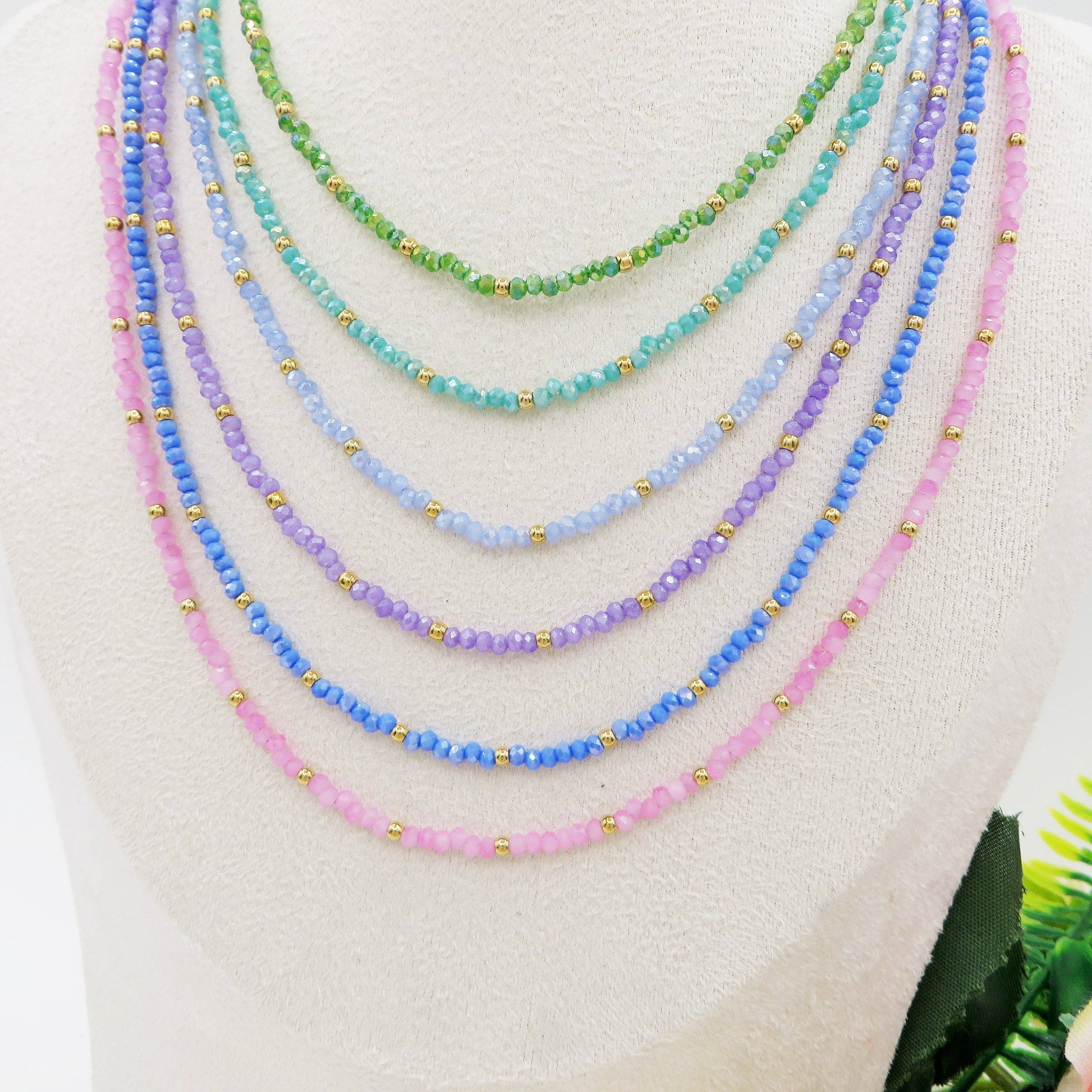 Daemon srls - Wholesale Beaded/Pearl Necklace - OCEAN - Collana perline cristallo e ACCIAIO inossidabile colori brillanti10