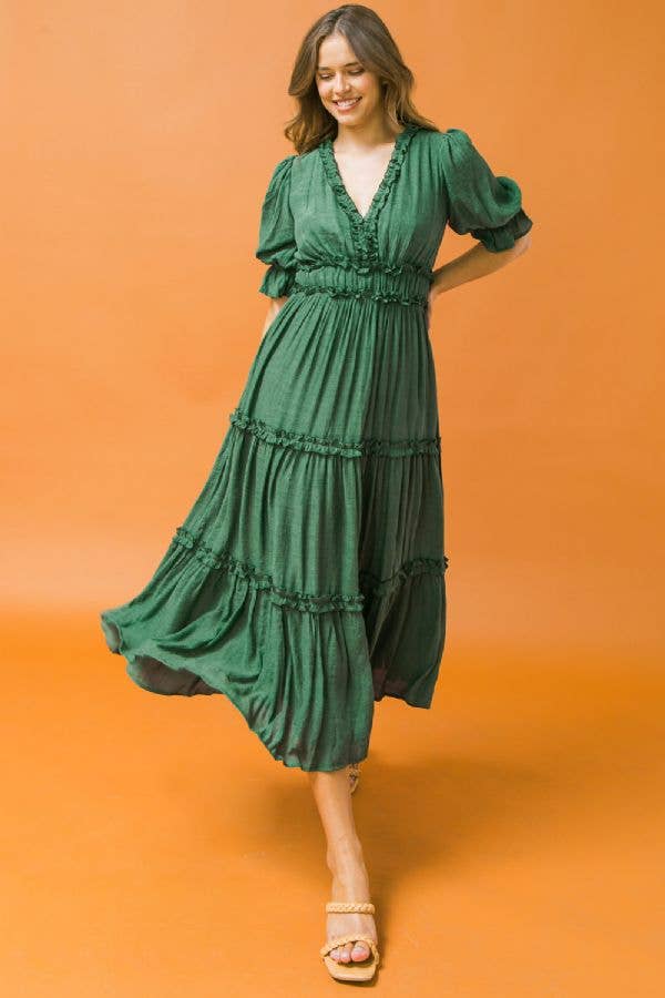 MELONE Ein solides Midikleid-AD2515 für den Großhandel auf Faire11