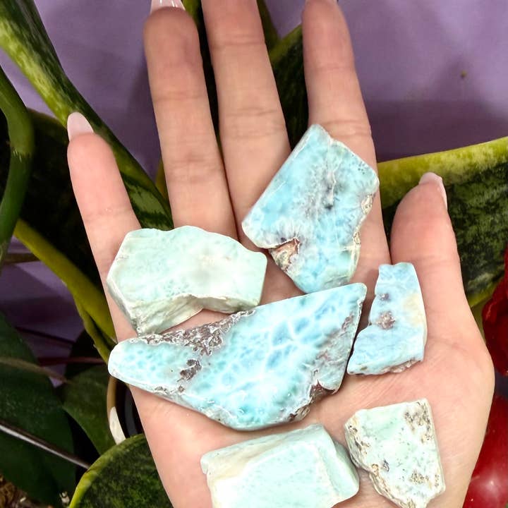 KayleeNYC – wholesale Spiritual stone/crystal – Wholesale Lot 1 lb Natural Larimar Slabs Crystal Healing11