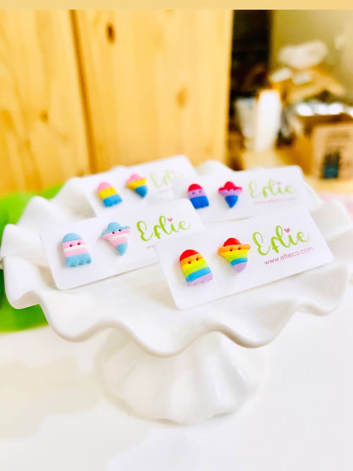 Brincos de Fantasma LGBTQ+ de Halloween Joalharia Presente do Mês do Orgulho LGBT C por atacado de Eflie