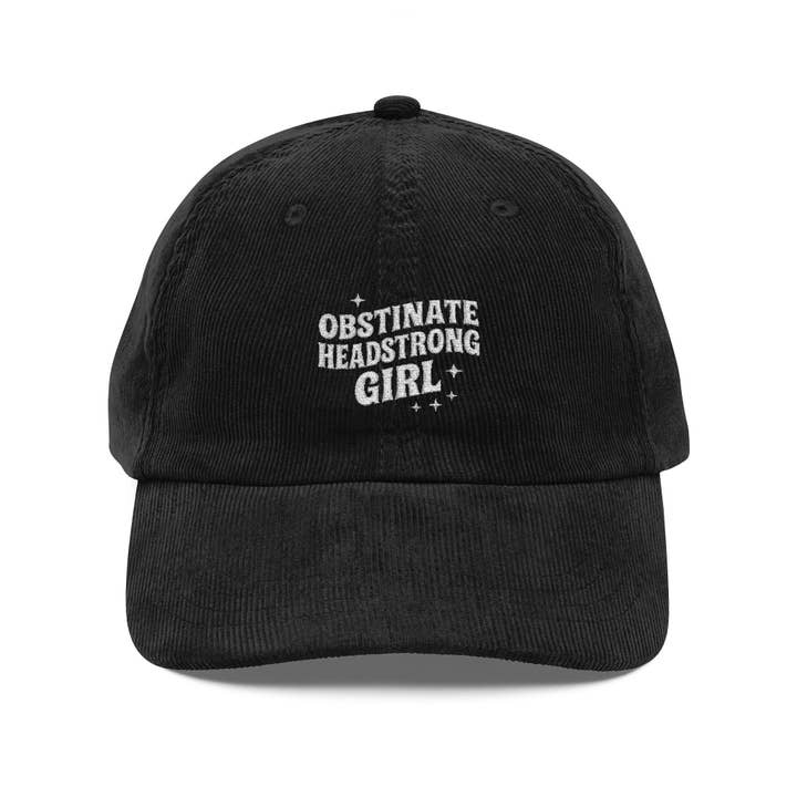 MagicMerchEmporium - Wholesale Baseball Cap - Unisex - Obstinate Headstrong Girl - Vintage Corduroy Cap