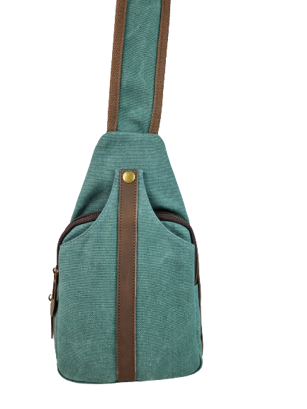 ZEDE PARIS – wholesale Kurirväska - Dam – Balard - axelväska i canvas och läder8