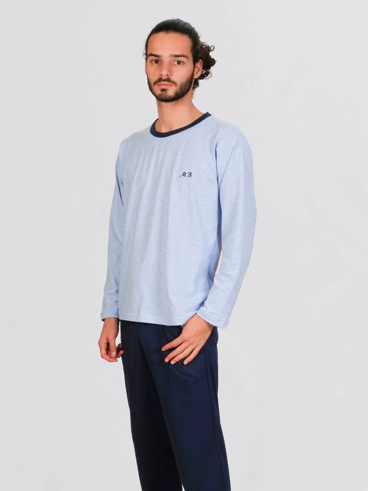 Pyjama long homme uni pour la vente par Marbil