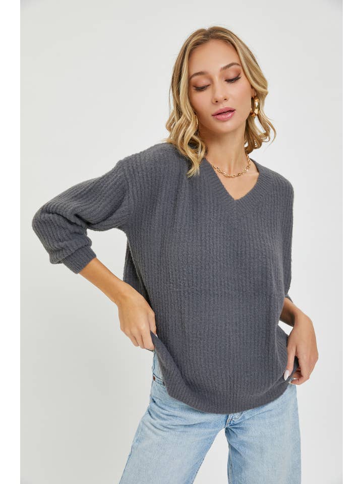 Sweet Lovely by Jen - Wholesale Knit Sweater - Women's - CLASSIC EASY CASUAL EVERYDAY SWEATER