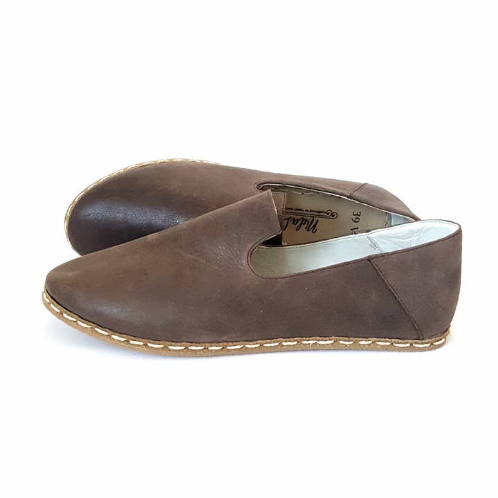 Nidalu Handmade - Wholesale Flats/Loafers - Unisex - Deniz Loafers in Bark (Unisex)5