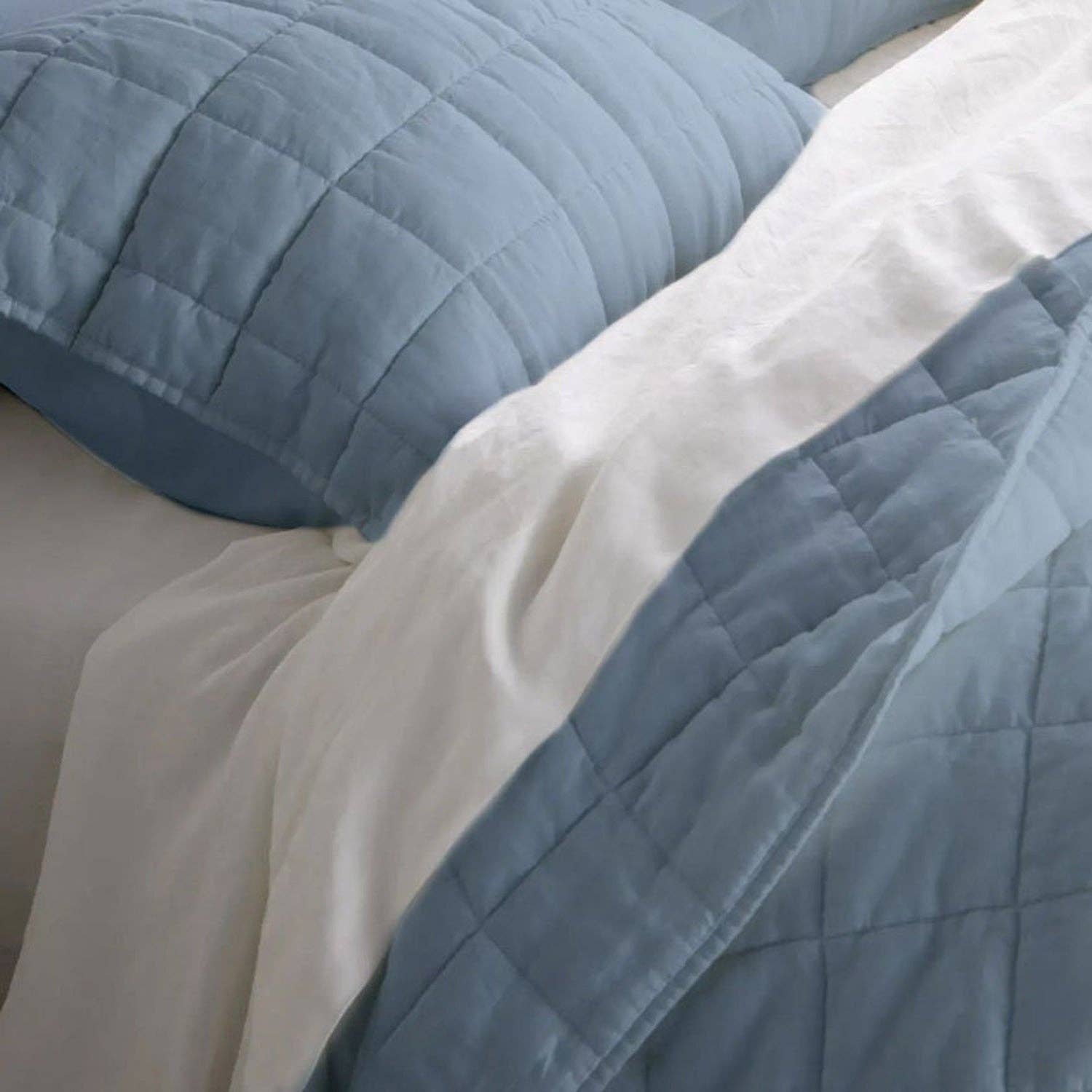 The Tangerine Store - Wholesale Bedding Set - Box stitch - Linen Cotton Quilt Sets10
