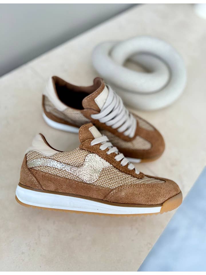 PMK SHOES - Vendita all'ingrosso Sneakers di tendenza - Donna - Poema - Cammello - Sneakers in Pelle di Mucca Fatte a Mano1