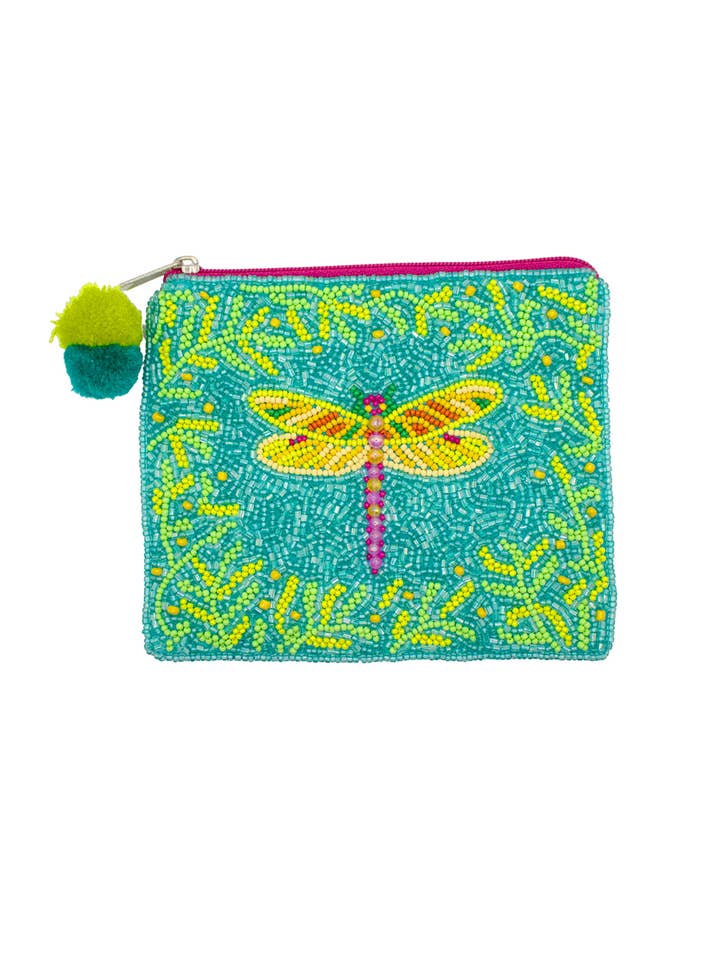 DRAGONFLY Beaded Coin Purse for wholesale by Ole