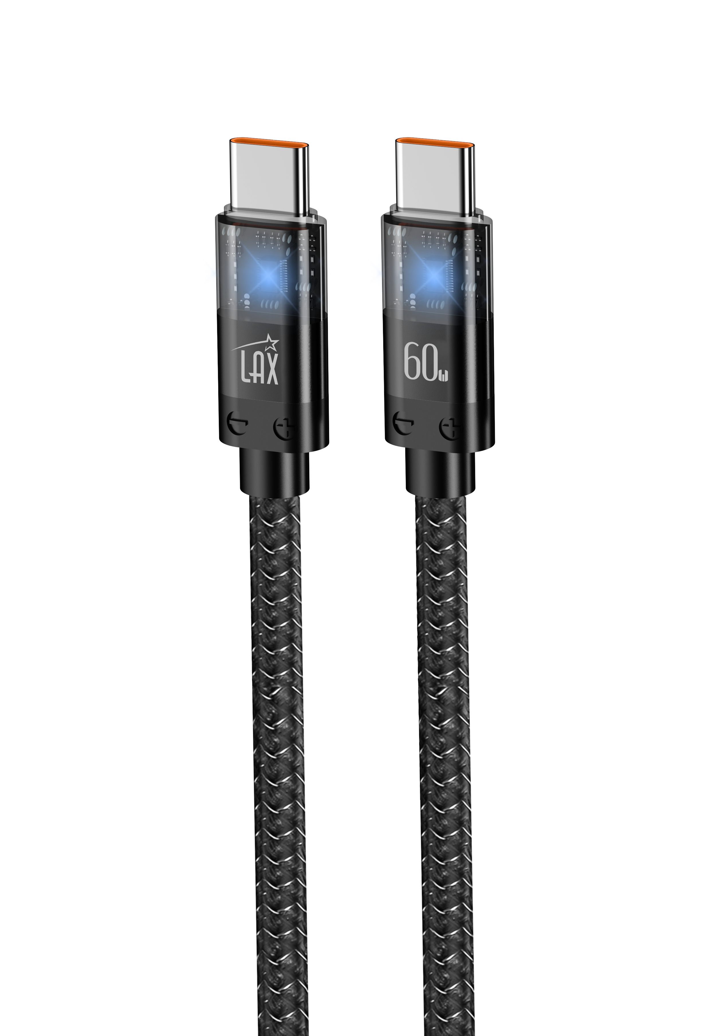 LAX Gadgets - Wholesale Charging Cable - LED 60W USB-C to USB-C Fast Charging Cable—Retail Packaging8
