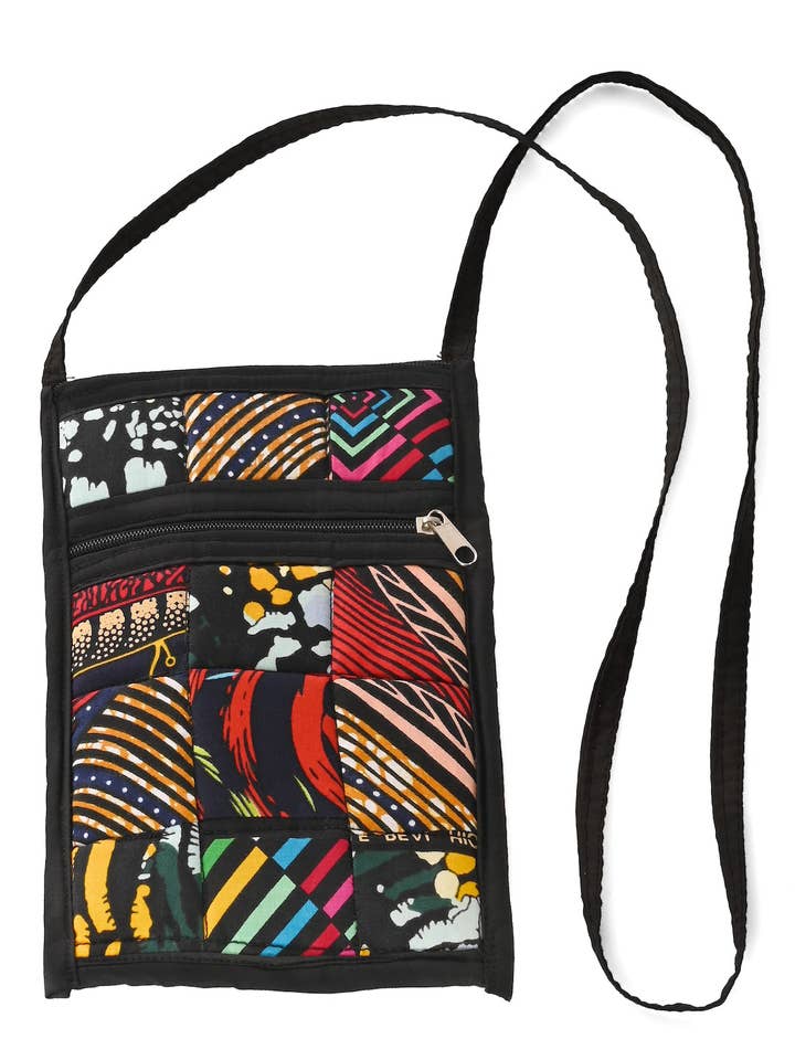 Colorful Patchwork Crossbody Purse - Assorted for wholesale by Swahili | AFRICAN MODERN