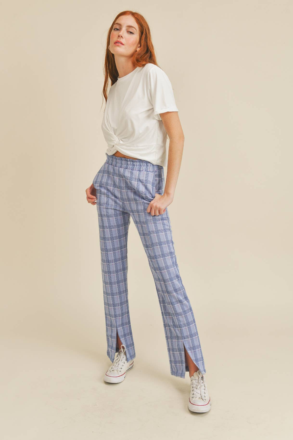 IT1001 Lovely Twisted Knot T-Shirt Off White Neutral for wholesale on Faire3