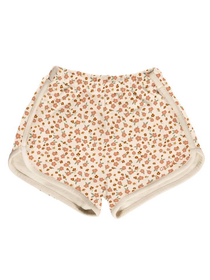 Sunset Meadow Retro Shorts | Organic Cotton Terry - | GCO2259 for wholesale on Faire