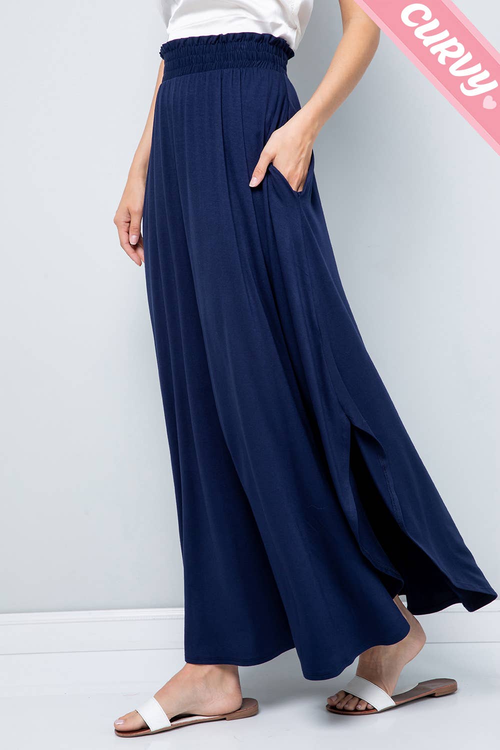 Sweet Lovely by Jen - Wholesale Skirt - Women's - PLUS SIZE KNIT JERSEY MAXI SKIRT48