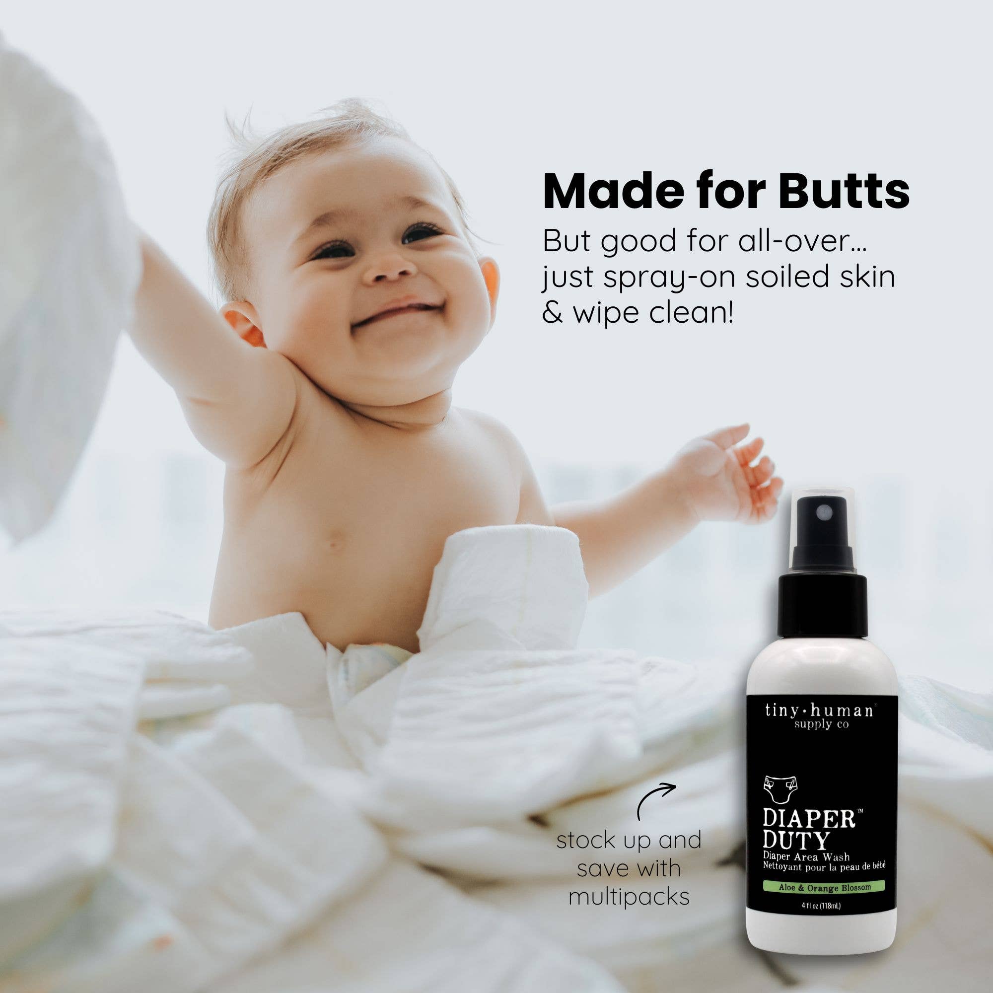 Tiny Human Supply Co. - Vente Crème pour le change - Couche-culotte Duty™ Lavage de surface de couche 4oz2