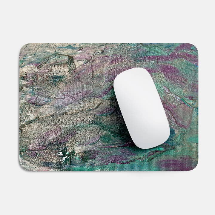 Abstraktes lila & grünes Mauspad für den Großhandel von Shop Intaglio