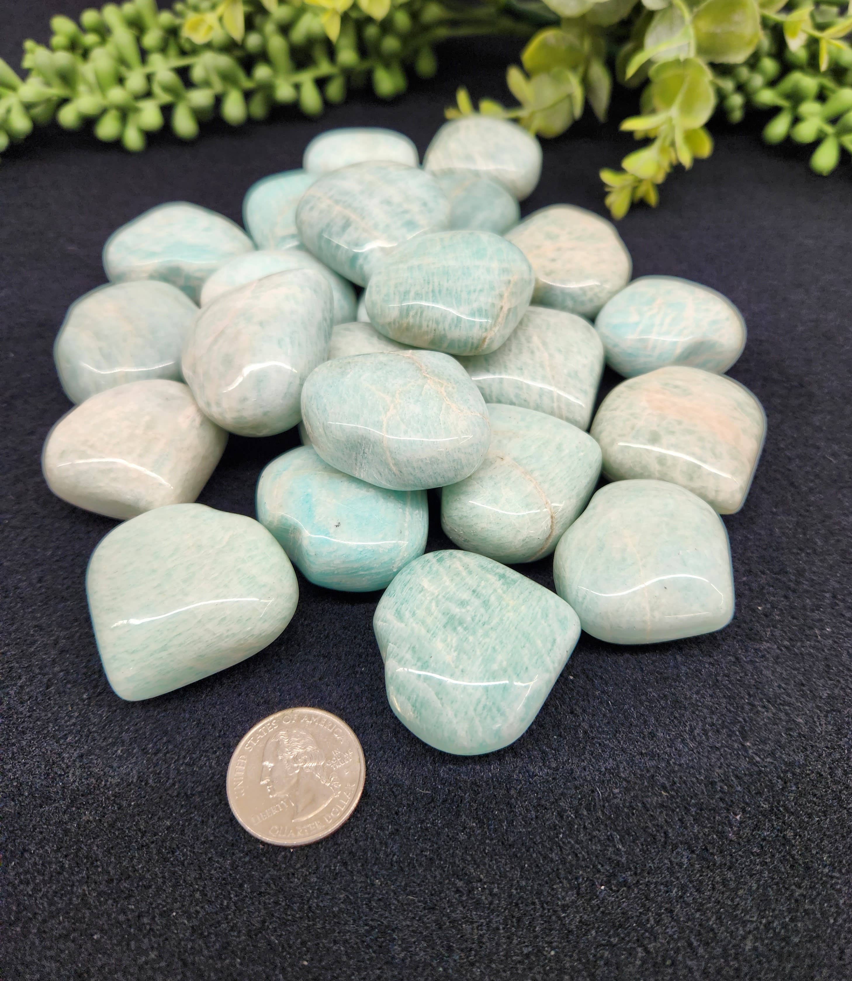 Meraki Gemstones - Wholesale Spiritual Stone/Crystal - Amazonite Hearts-0.5 kg/1.1lbs., (40x40x20mm or 4cm)3