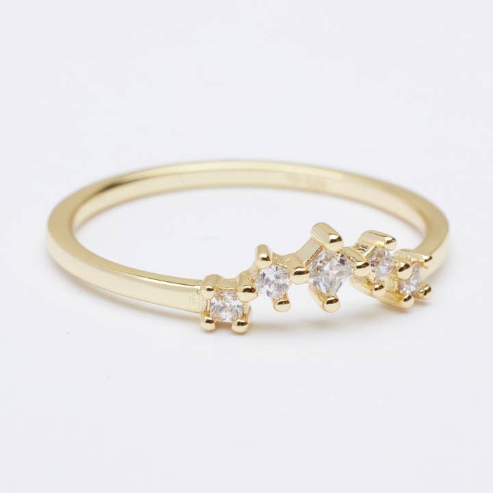 Cher Tiara Crown Gold Nested Ring for wholesale by Quill Fine Jewelry & Lifestyle