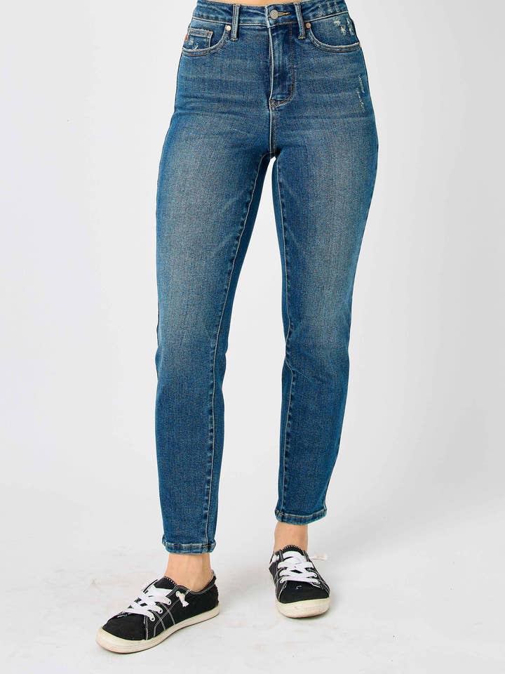 Watermelon Apparel - Wholesale Jeans - Women's - Judy Blue Dark Vintage High Waist Tummy Control Slim