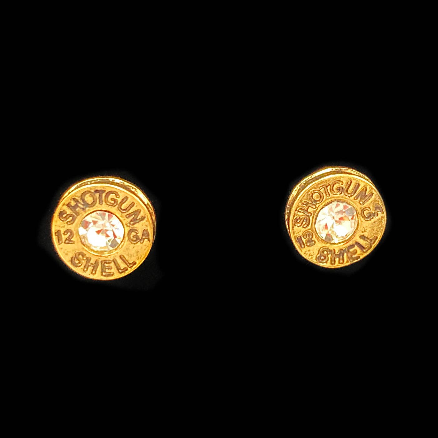 Lunar Deer - Wholesale Stud/Post Earrings - Bullet Shell Rhinestone Western Earring5
