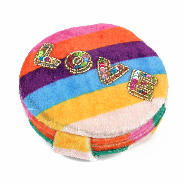 My Doris - Wholesale Compact Mirror - LOVE RAINBOW STRIPE COMPACT MIRROR0