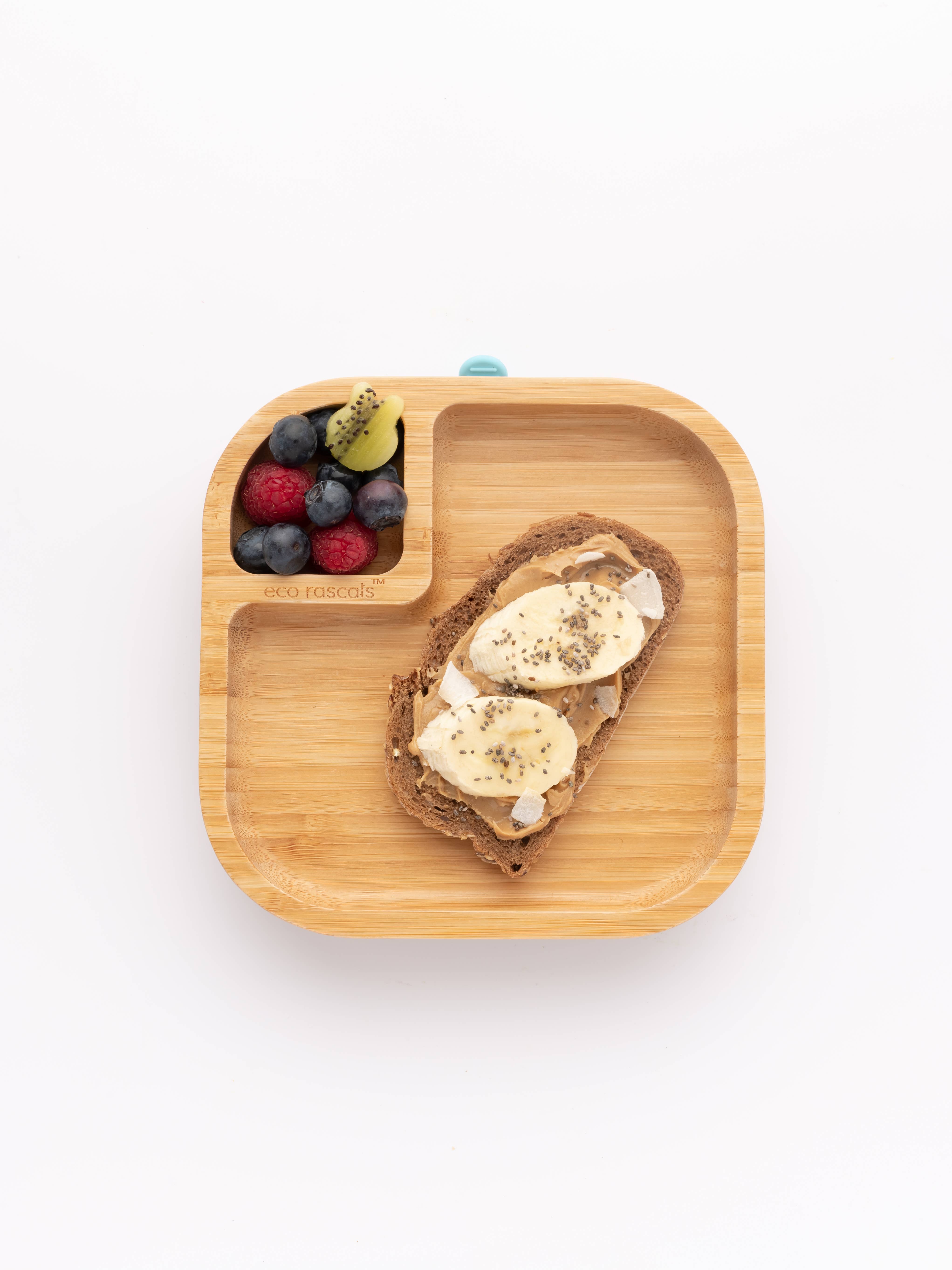 eco rascals - Wholesale Dinner Plate - Kids & Baby - Square Snack and Baby Bamboo Plate with Super Suction7