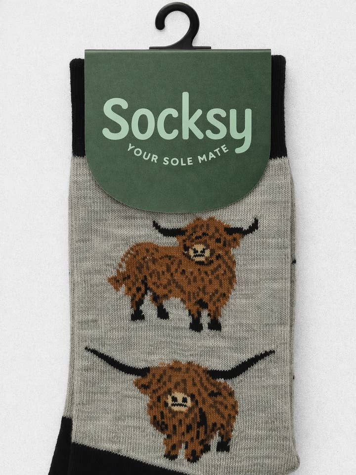 Hooglandkoe Organische Katoenen Sokken voor wholesale door Socksy
