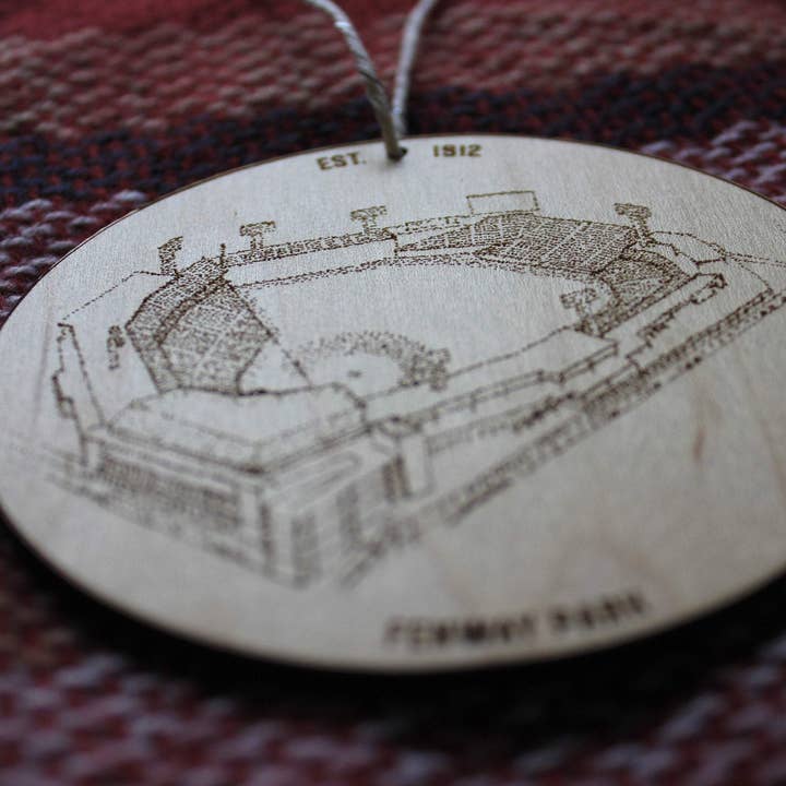 Designs By Patterson - Wholesale Ornament - Fenway Park - Boston Red Sox - Stipple Drawing Ornament1