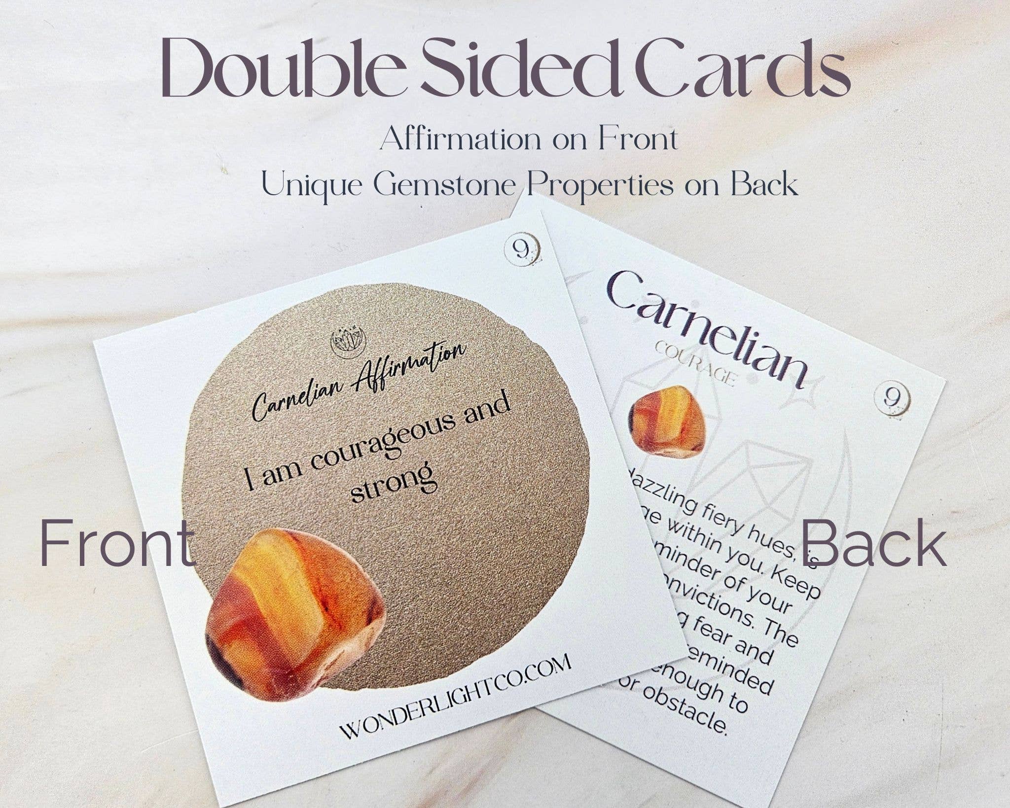 WonderLight Jewelry - Venta al por mayor Collares con colgantes/abalorios - Collar con colgante de piedras preciosas planas - Afirmation Jewelry11