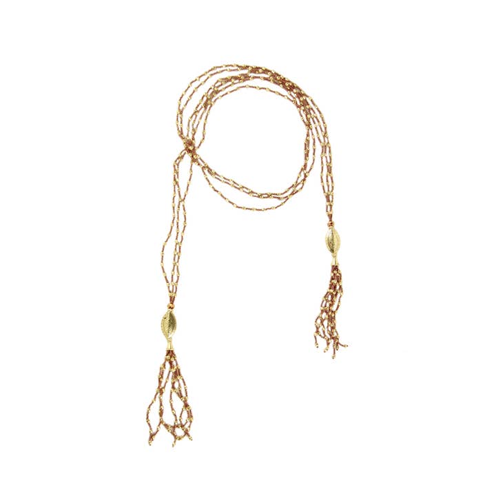 Veroma Gifts - Wholesale Y-Neck/Lariat Necklace - Long Beaded Tassel Chain Necklace