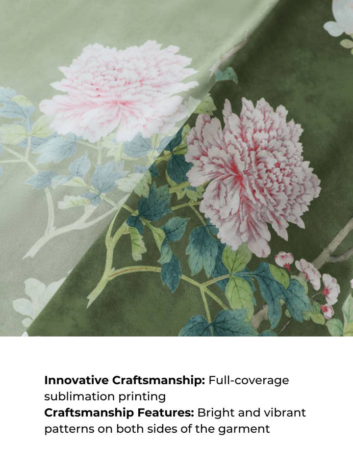 Floral Olive Kimono Robe for wholesale on Faire23