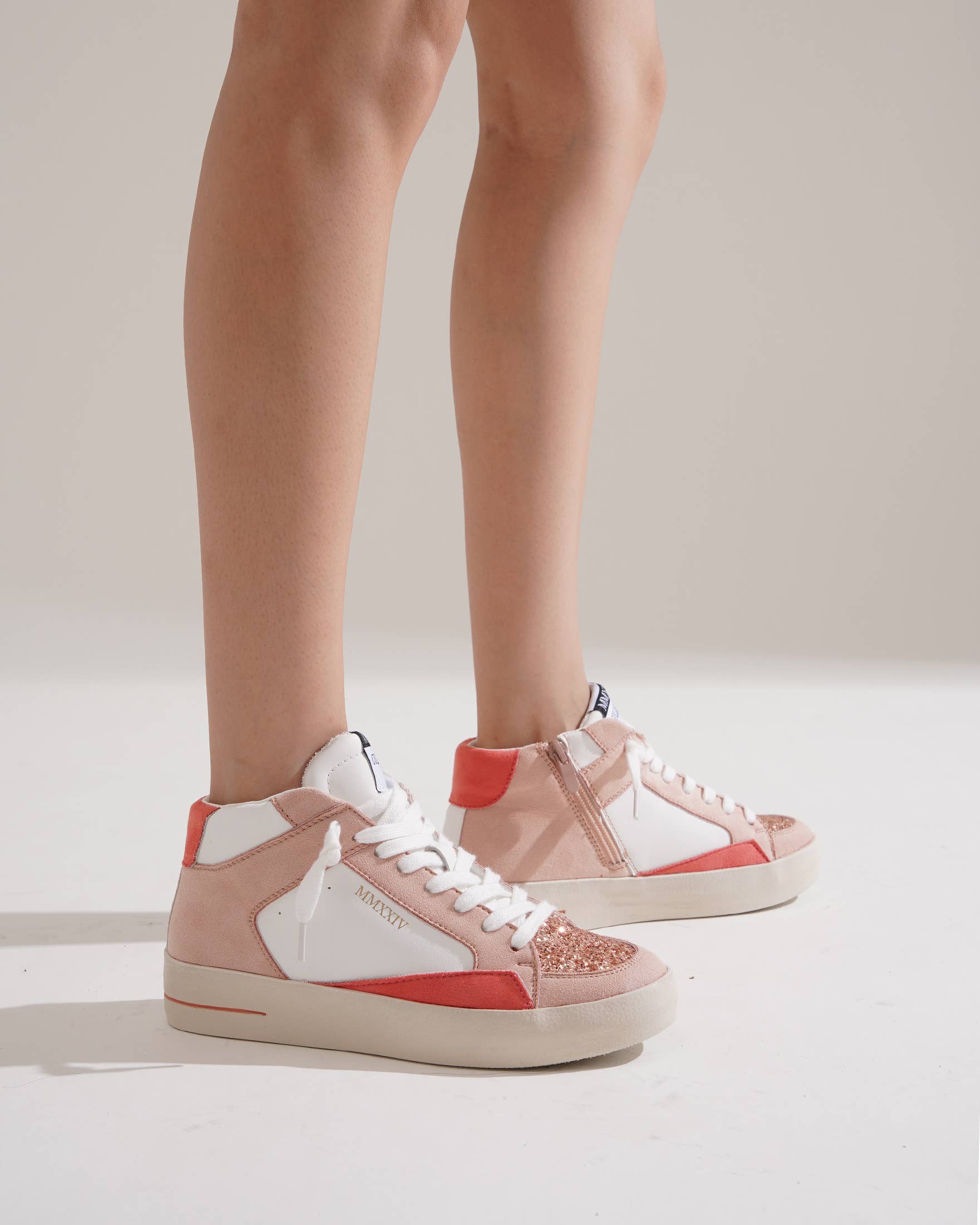 CEREZA - Wholesale Lifestyle Sneakers - Women's - Women's High-cut Platform Sneakers with with glitter detail27