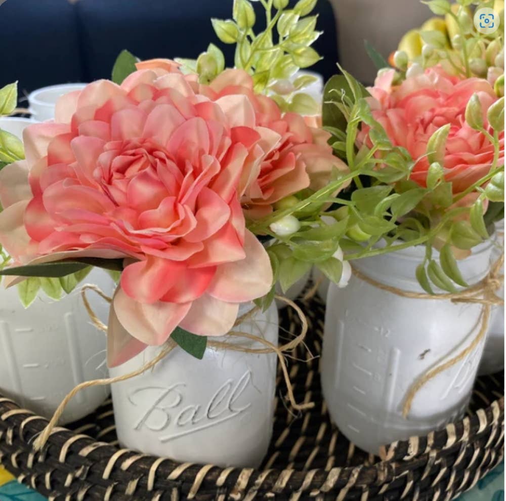 Angel Isabella - Wholesale Artificial Flowers - 9"-Traditional Artificial Silk Dahlia-3 Stems3