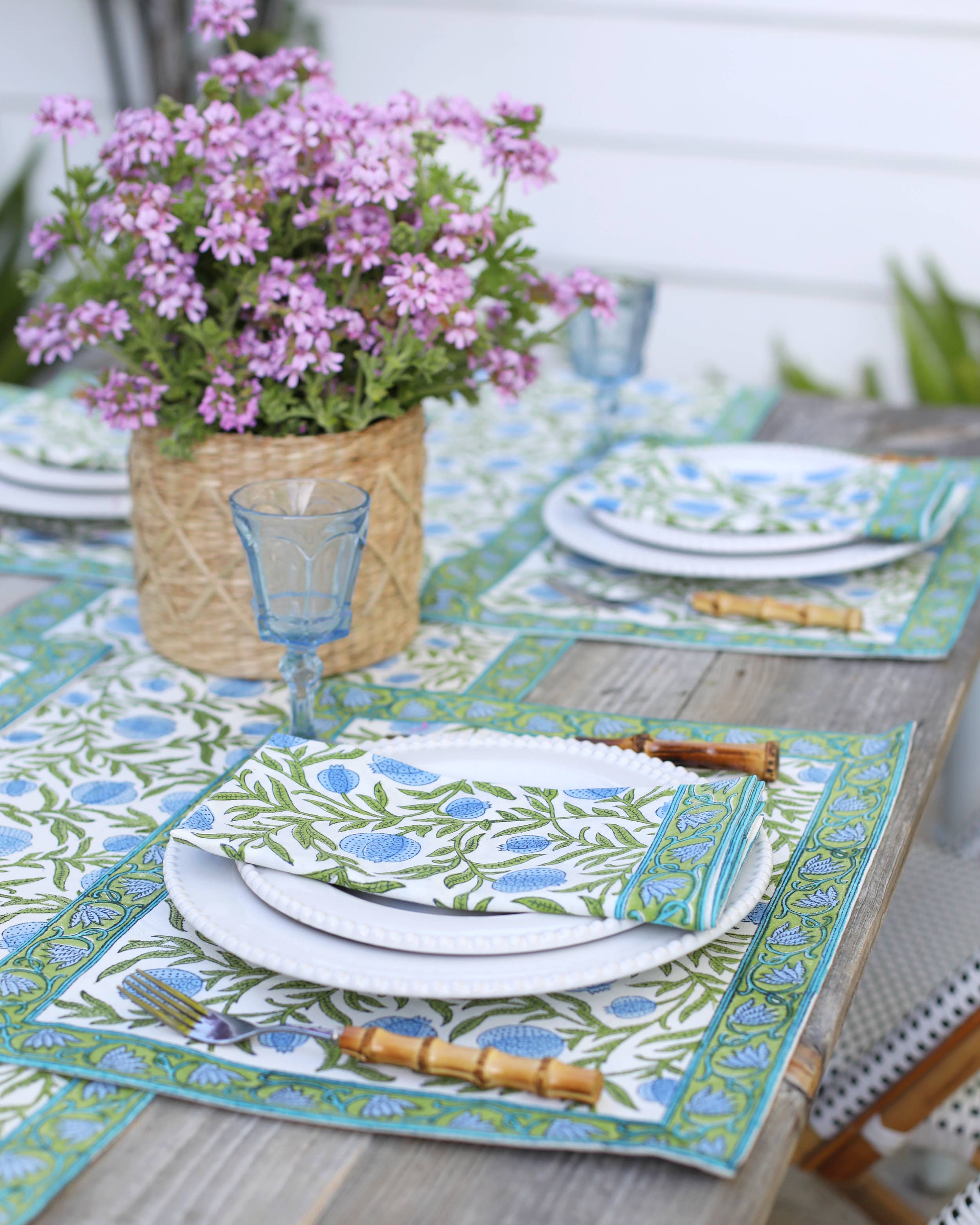 PACIFIC & ROSE TEXTILES - Vendita all'ingrosso Tovaglioli da tavola in stoffa - Tovagliolo blu melograno, set di 44