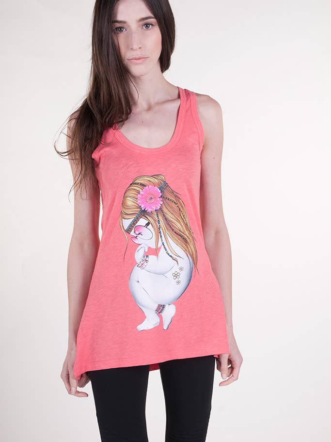 Hippie-Tanktop aus Slub-Baumwolle für den Großhandel von siamoises