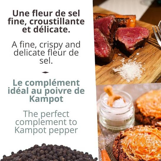 Khla - L'épicerie du Mékong – Großhandel Salz – Kampot Salzblume — Premium — 1 kg5