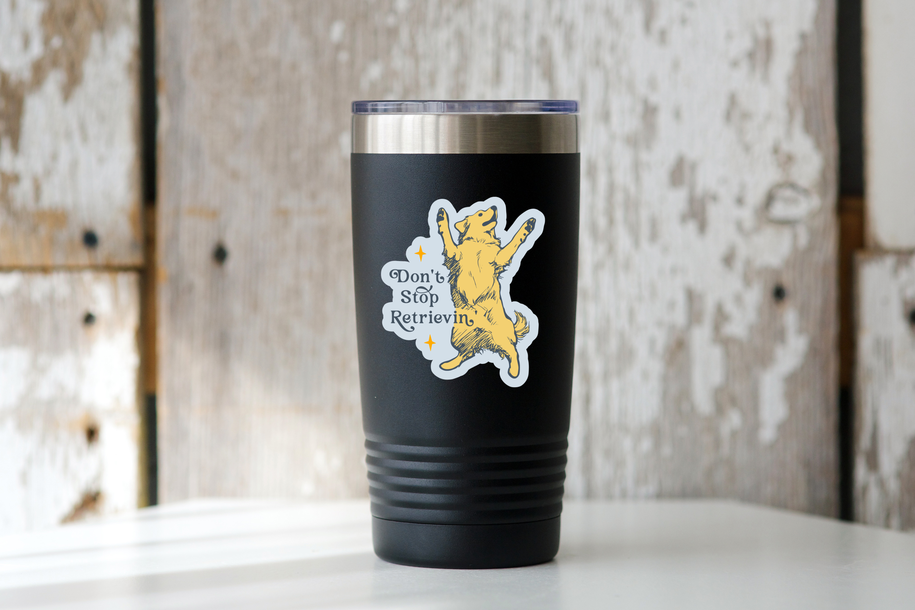 Yarnival - Wholesale Sticker - Don't Stop Retrievin'  Sticker - dog mom, retriever, pet1