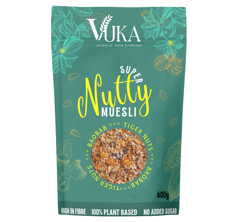 Vuka - Venta al por mayor Cereales de desayuno - Super Nutty Muesli, baobab y chufas, 400 g0