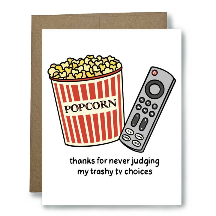 I Love Trashy TV... and You Card for wholesale by Found Paper LLC