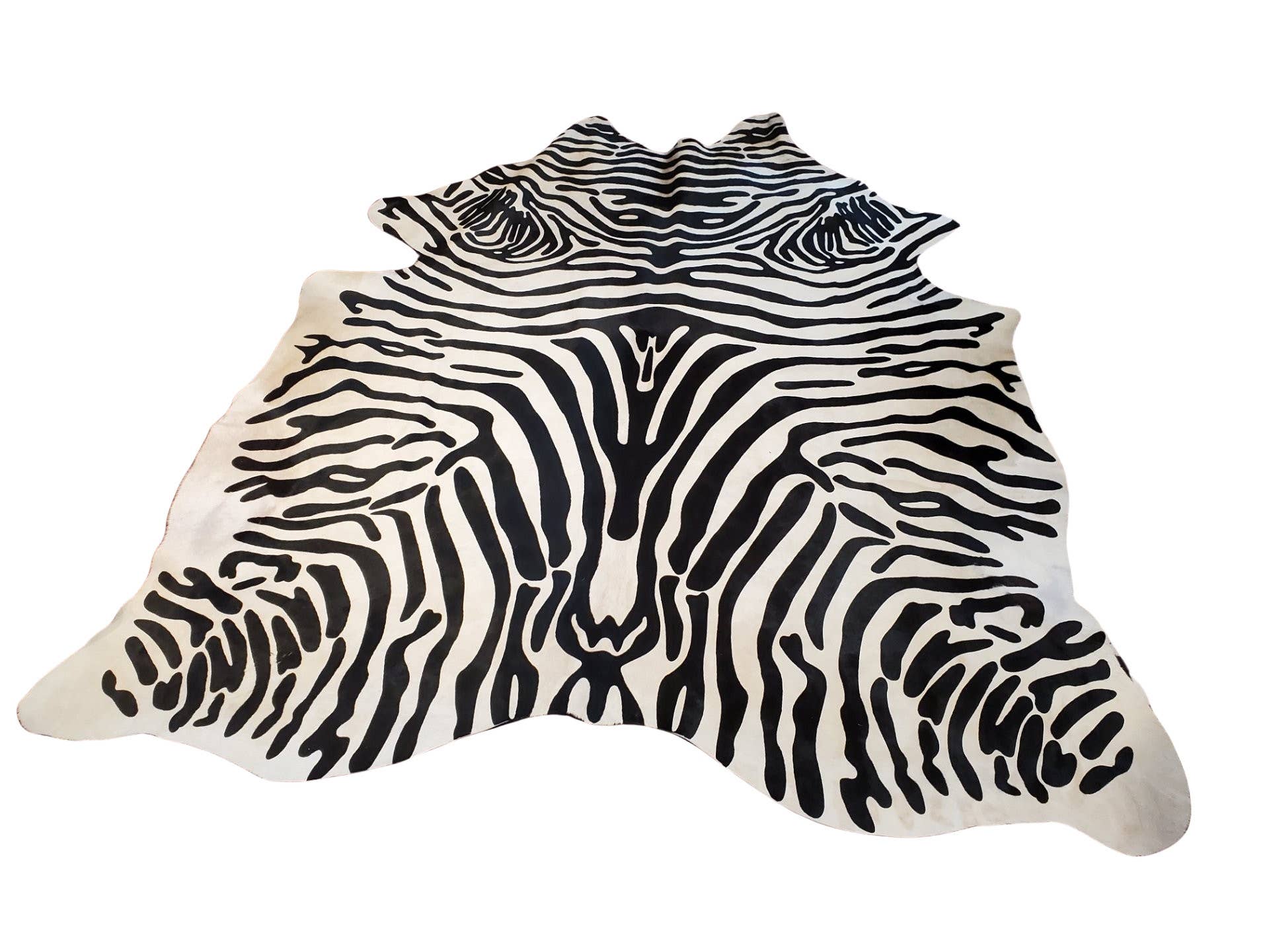 Charlie Leather - Wholesale Area Rug - Zia Zebra Cowhide Print Rug 0