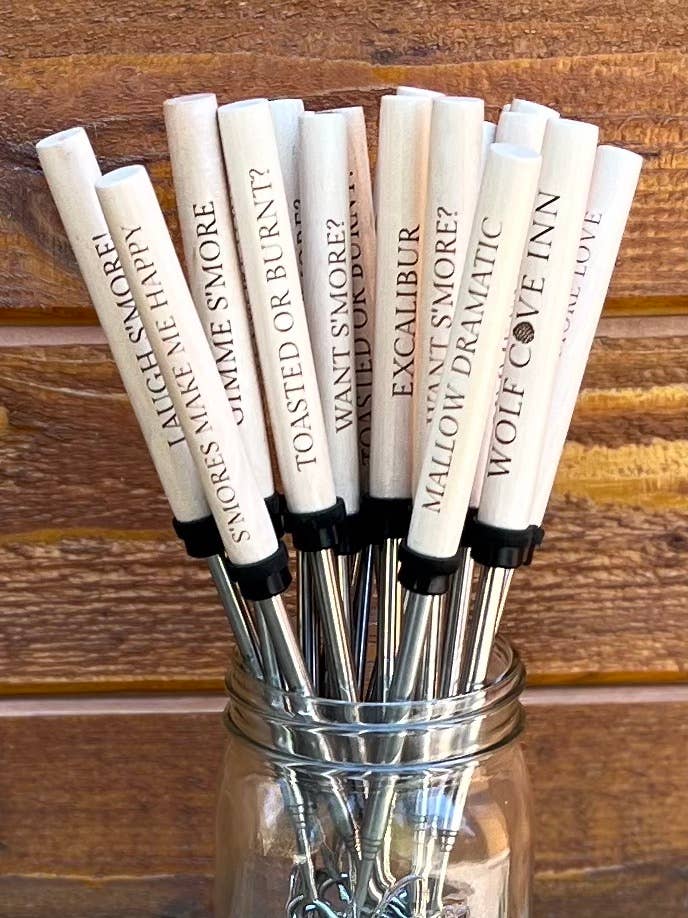 Wild Larch Creative - Wholesale Outdoor Grill Tools - Branded Custom S'More Sticks -Marshmallow Roasting Sticks11