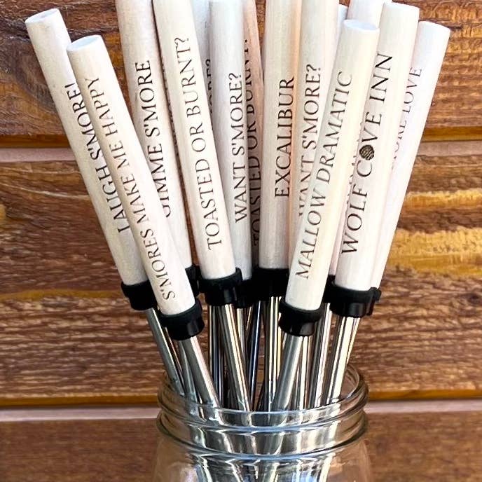 Wild Larch Creative - Wholesale Outdoor Grill Tools - Branded Custom S'More Sticks -Marshmallow Roasting Sticks11