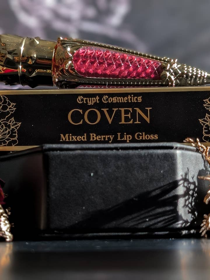 COVEN - Wine colored mixed berry lip gloss for wholesale by Crypt Cosmetics