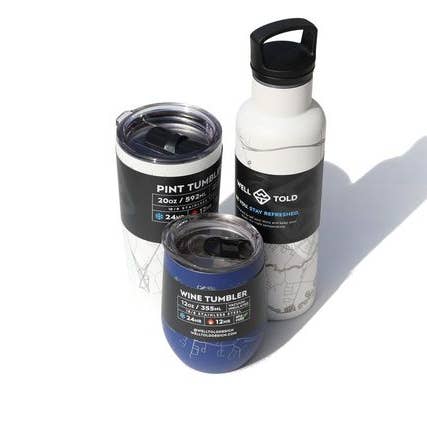 Well Told - Wholesale Water Bottle - Chicago, IL City Map - 21 oz Insulated Water Bottle13