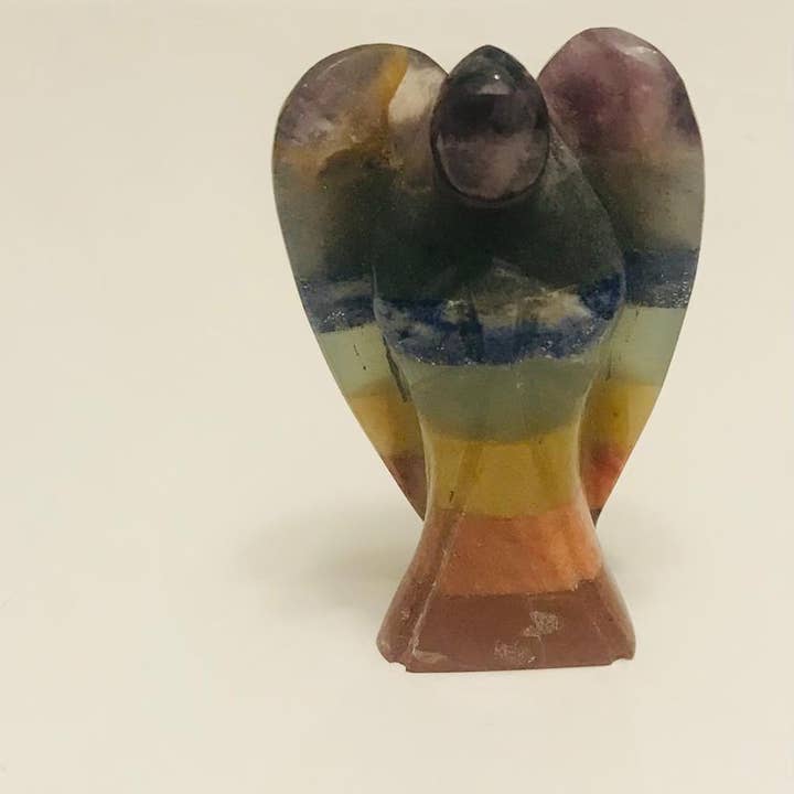 jiomind - Vente Pierre et cristal de spiritualité - Ange gardien aux sept chakras, pierre précieuse en cristal3