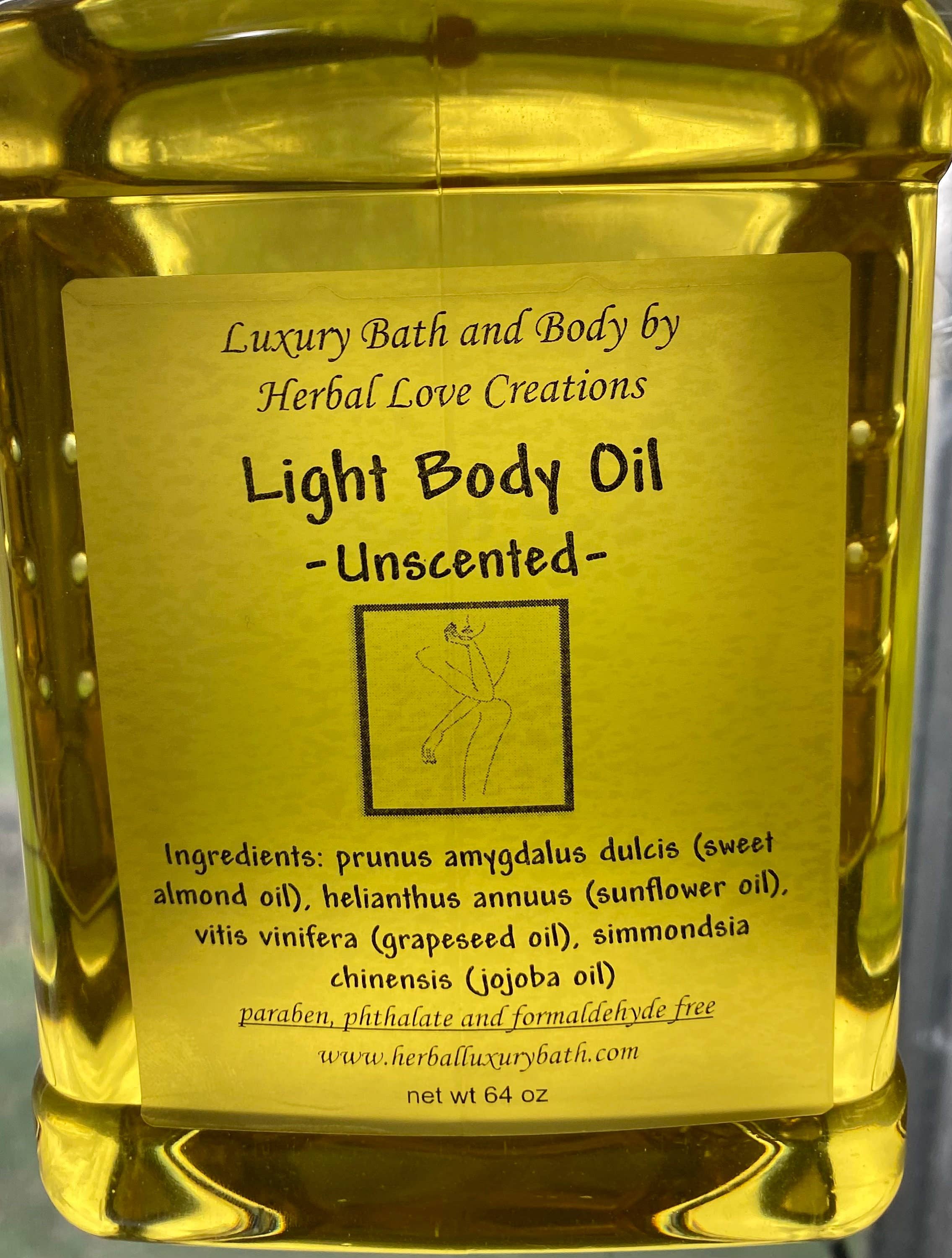 Herbal Love Creations- Luxury Bath and Body - Wholesale Bath/Body Oil - Half Gallon Wholesale Light Body Oil - Bottle9