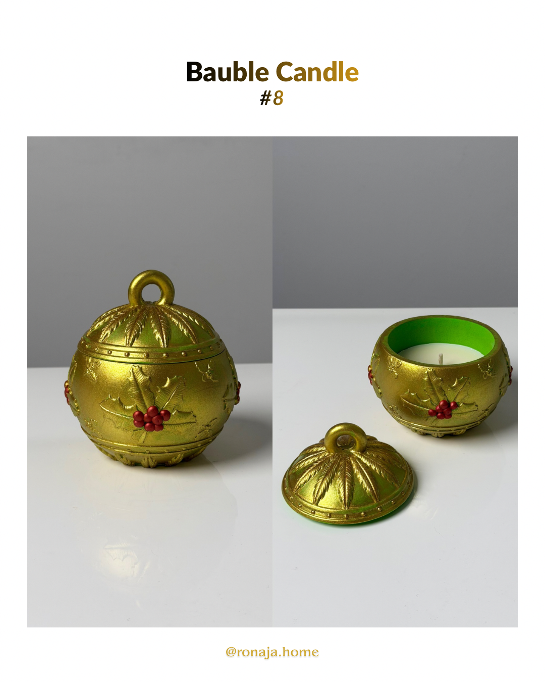 Ronaja Home - Wholesale Novelty Candle - Christmas Bauble Candle7